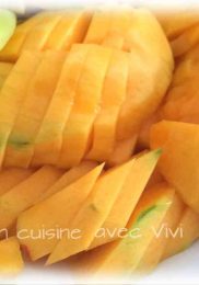 ingrédient pour recette du riz gluant au lait de coco et mangue